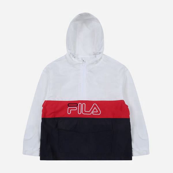 Fila Biella Windbreaker Boy's Jackets - White,NZ 143-52178